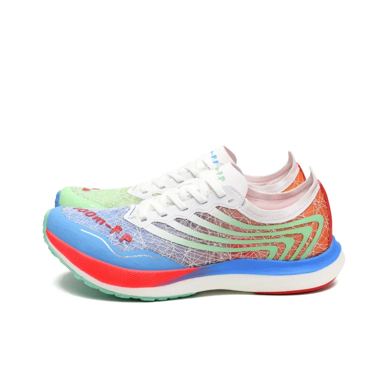 100m F.P Hurricane 3.0 Pro Running Shoes Unisex Low Top White/Red/Light Green/Light Blue-3