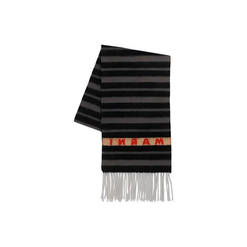 MARNI Alpaca Knit Scarves Women's Gray-1