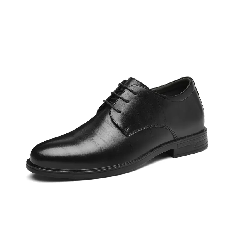 HLA Dress Shoes Men Low Top Black-20