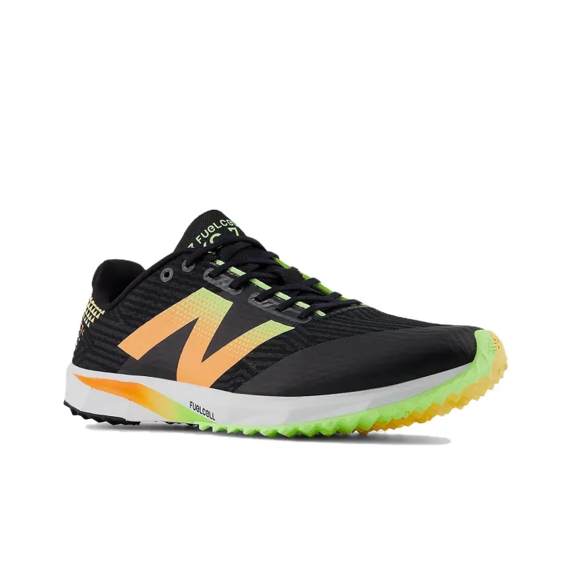 New Balance FuelCell XC7 V5 Black Bleached Lime Glo Hot Mango Women's-2