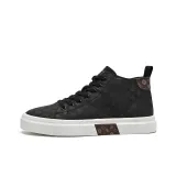 Black and White High-Top Fleece-Lined
