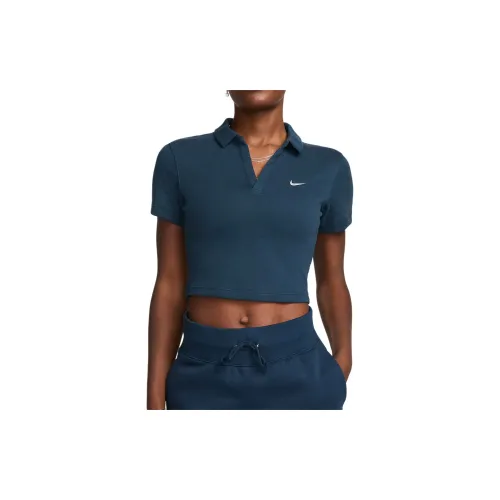 Nike Sportswear Essentials Series Polo Shirts Women's Military Arsenal Navy/Flying Sail