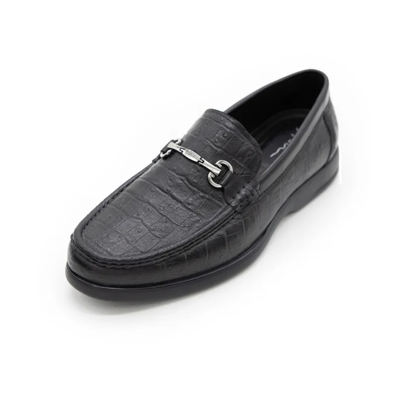 Satchi Dress Shoes Loafers Slip on Casual Leather Shoes Men's Black-1