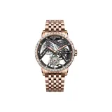 9001F9 Black Gold Bezel-Steel Band