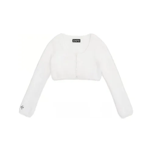 SMFK X Wonderland Crop Tops Women's Sky White