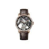 9001F2 Black Gold Diamond Bezel-Black Strap