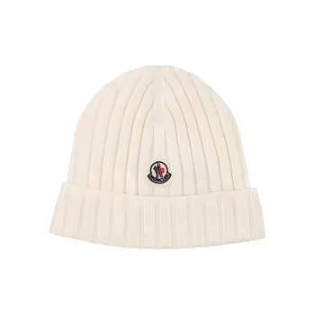 Moncler Logo Patch Knitted Beanie