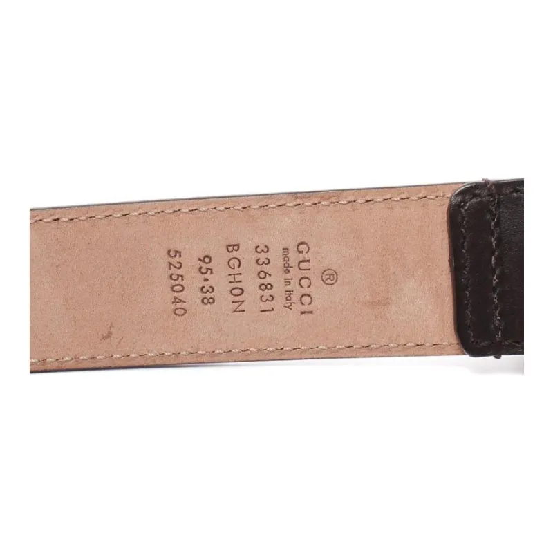 GUCCI Calfskin Leather Belts Men's Black --2