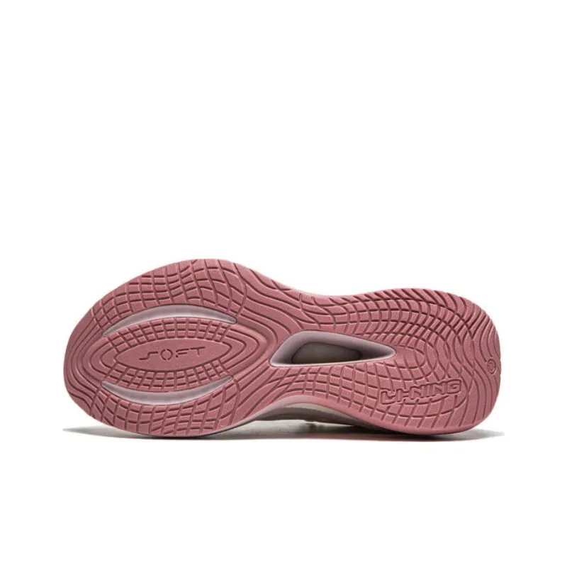 LiNing SOFT GO MAX Cushioning Anti-Slip Wear-Resistant Breathable Support Rebound Low-Top Casual Shoes Women's Ecru-3