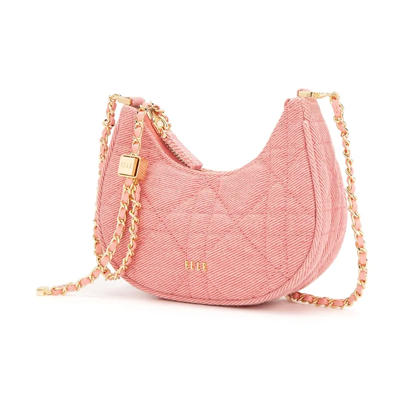 ELLE Fabric Crossbody Bag Women's Blue/Pink/Black-5