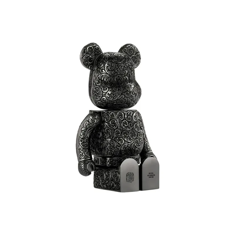 BE@RBRICK 400% Royal Selangor Arabesque Black Royal Selangor Black Trendy Figures 28cm-3