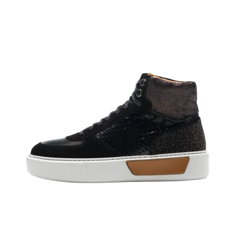 Magnanni Eva High-Top Skateboard Shoes Women's Black-0