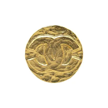 CHANEL 1995 Cc Logo embossed Brooch