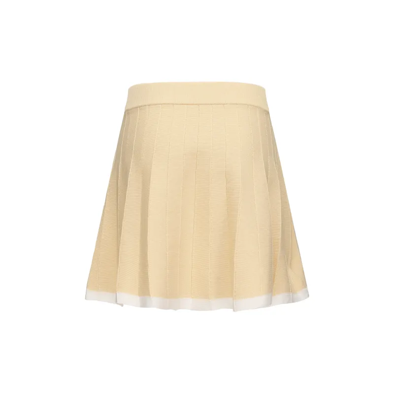 CHIWAWAMEME Casual Short Skirts Women's Custard-1