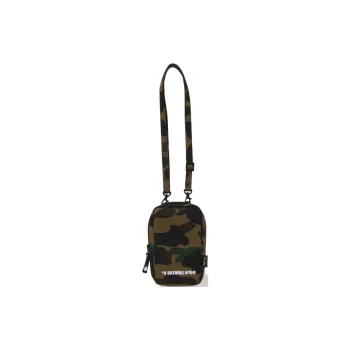 A BATHING APE Polyester Crossbody Bag, Shoulder Bag Regular Men's Green/Yellow