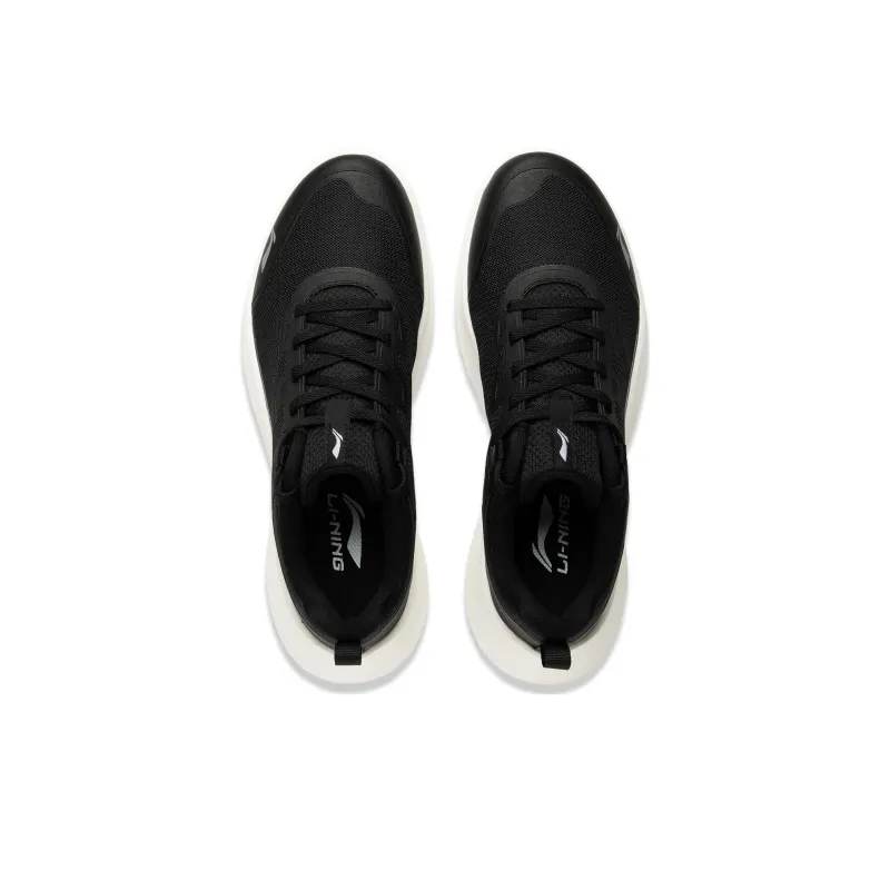 LiNing Light String Abrasion Resistant Cushioning Slip Resistant Lightweight Low Top Running Shoes Women's Black-3