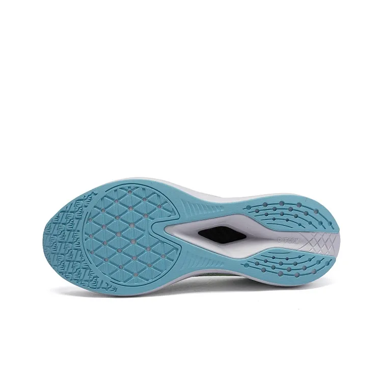 LPMX Cushioning Rebound Wear Resistant Breathable Low Top Running Shoes Unisex Sky Blue Green-5