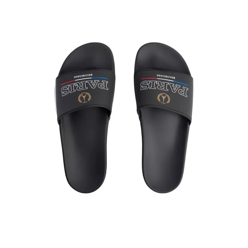 Balenciaga Slide Slippers Men's Black-4