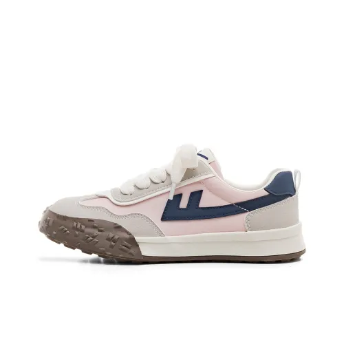 WARRIOR Canvas Shoes Women's Low-Top Pink Gray Dark Blue