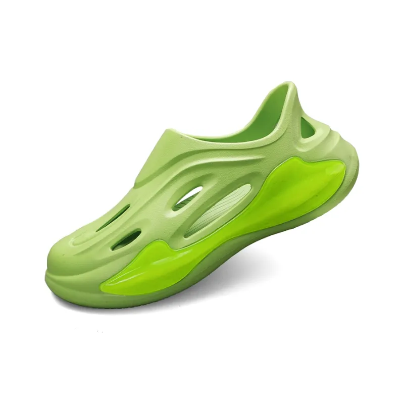 CAOT Jelly Perforated Shoes Series Clogs Unisex Green-1