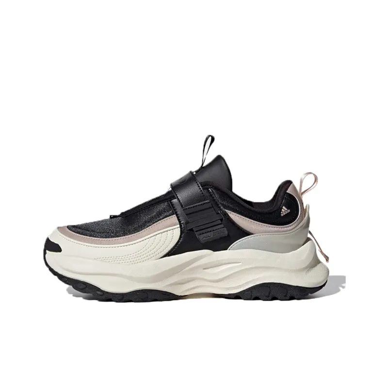 Adidas Maxxwavy Anti Slip Wear Resistant Low Top Chunky Sneakers Unisex Black White-0