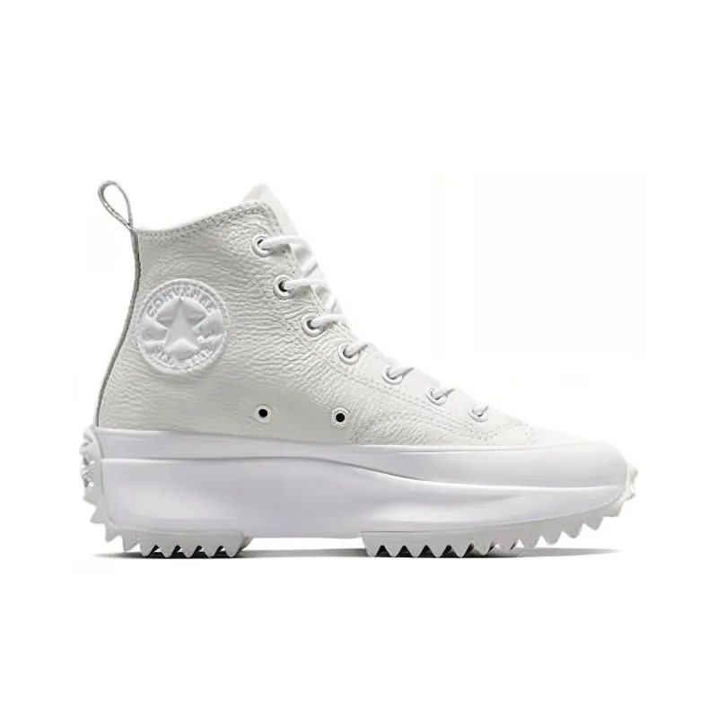 Converse Run Star Hike Abrasion Resistant Shock Absorbers High Top Canvas Shoes Unisex White-1