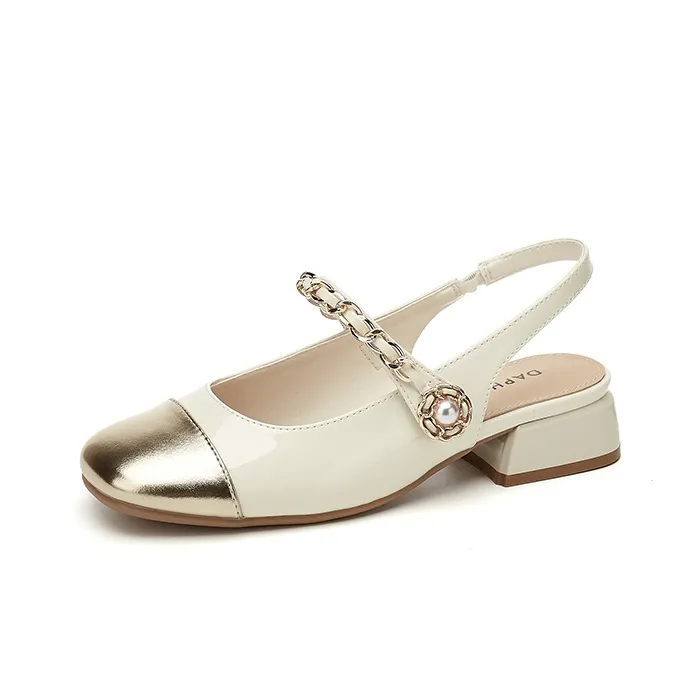 DAPHNE Strap Sandals 3.5cm Women's Rice Gold/silver Black-1