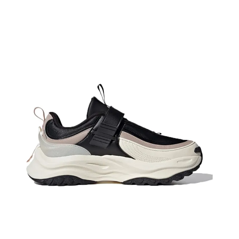 Adidas Maxxwavy Anti Slip Wear Resistant Low Top Chunky Sneakers Unisex Black White-1