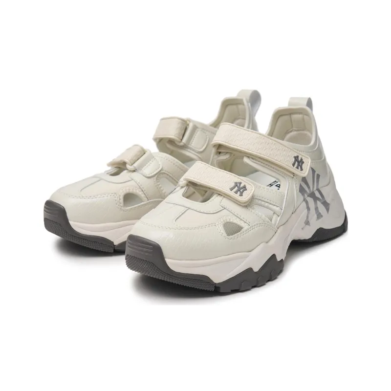 MLB Sandal Chunky Mask Cushioning Anti Slip And Wear Resistant Low Top Casual Running Shoes Unisex White-2