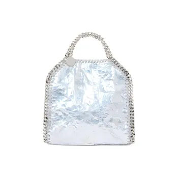 Stella McCartney Falabella Tiny Cracked Metallic Tote Bag