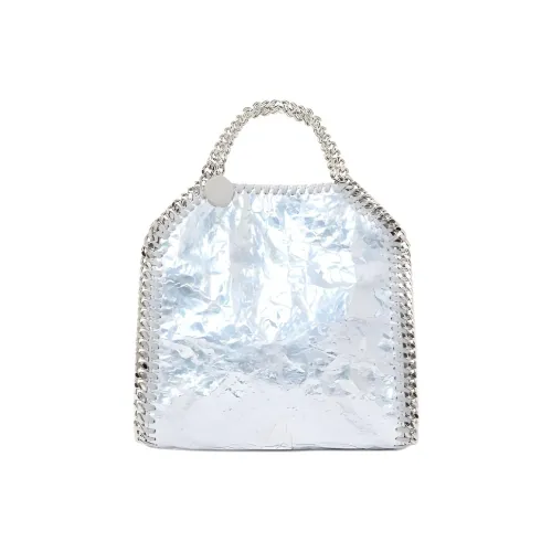 Stella McCartney Falabella Tiny Cracked Metallic Tote Bag