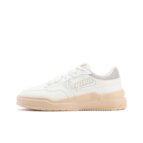 361° Wear-resistant And Lightweight Low-Top Skateboard Shoes Women's White Brown