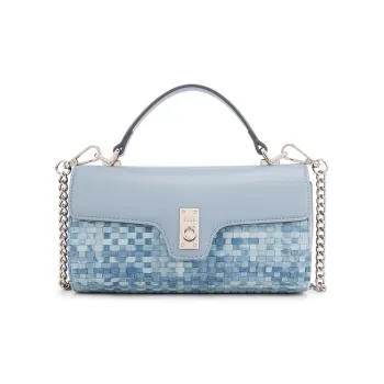 ELLE Fabric Crossbody One Shoulder Handbag Trumpets Women's Blue