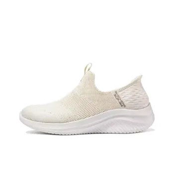 Skechers Slip Ins Hands Free Slip Ins Anti Slip And Wear Resistant Breathable Low Top Casual Shoes Women's White
