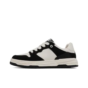 TRUMPPIPE Wear Resistant Height Increasing Low Top Skateboard Shoes Men's White Black