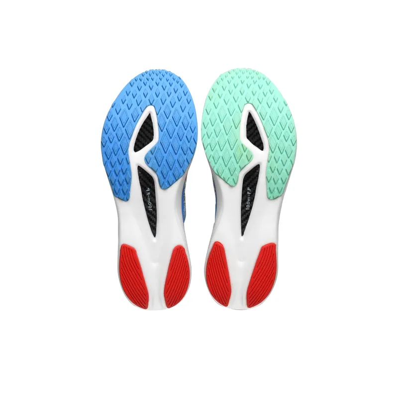 100m F.P Hurricane 3.0 Pro Running Shoes Unisex Low Top White/Red/Light Green/Light Blue-1
