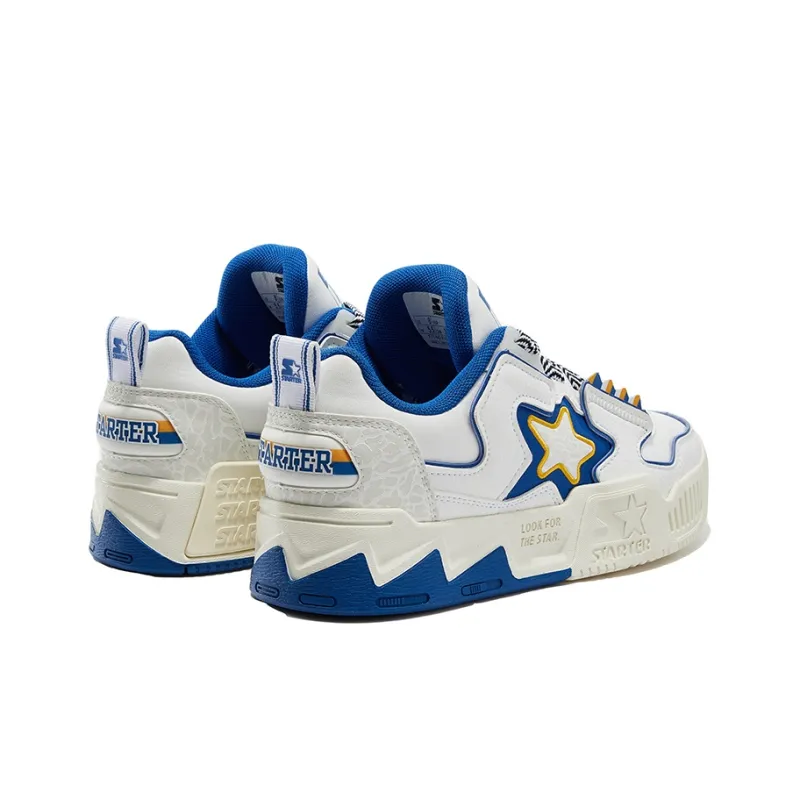 STARTER Vol 90s Low Top Dopamine Dressing Color Block Crackle Women's Blue White-4
