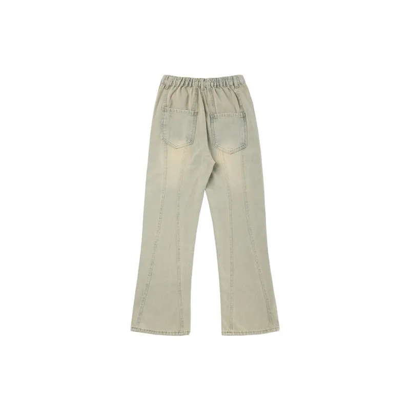 AI3 Iverson China Series Jeans Unisex Yellow Mud-1