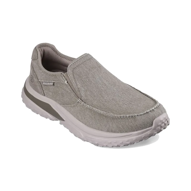 Skechers Solvano Cushioning Coverage Lightweight Rebound Low Top Casual Shoes Men's Taupe-2