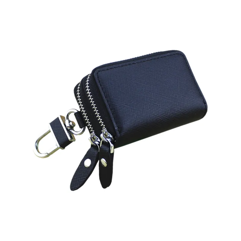 OUZIHUANG Cow Leather Key Pouch Small Size Unisex _Nsec White/Red/Blue/Pink/Rose Red-6