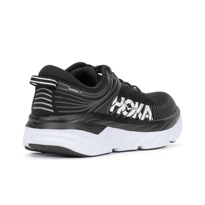 HOKA ONE ONE Bondi 7 Running Shoes Men Low-Top Black/White-2