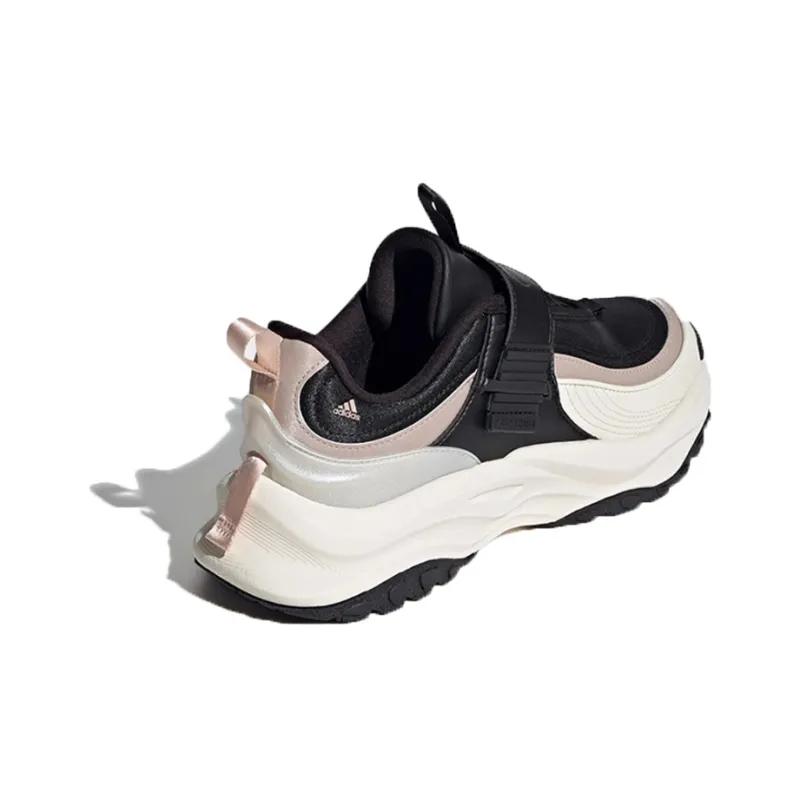 Adidas Maxxwavy Anti Slip Wear Resistant Low Top Chunky Sneakers Unisex Black White-3