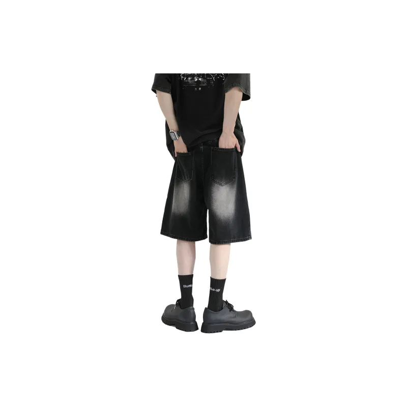PAINT STAIN Denim Shorts Unisex-1