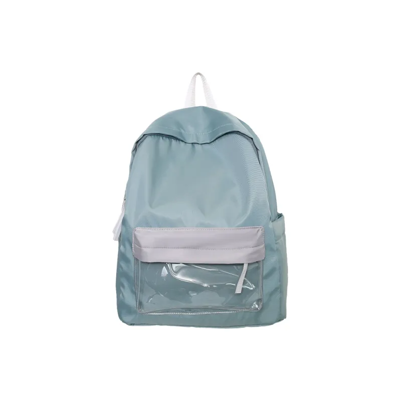 KAKAXI Nylon Backpack Unisex Black/Gray/Pink/Blue-2