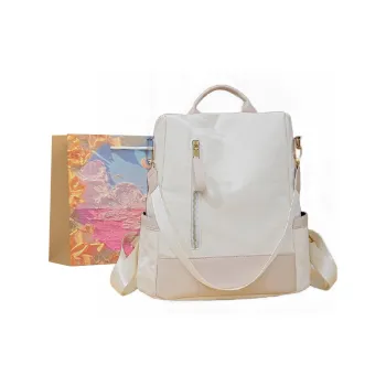 BRINCH PU Backpack Women's Ecru/Black/Green/Blue/Pink