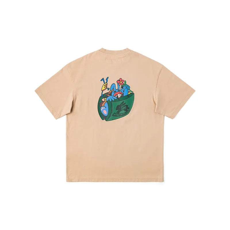 Melting Sadness X Lee T Shirts Unisex Khaki-1