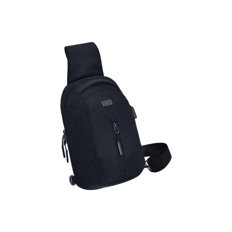 SEPTWOLVES Oxford Sling Bag, Fanny Pack, Crossbody Bag Regular Men's Black-2