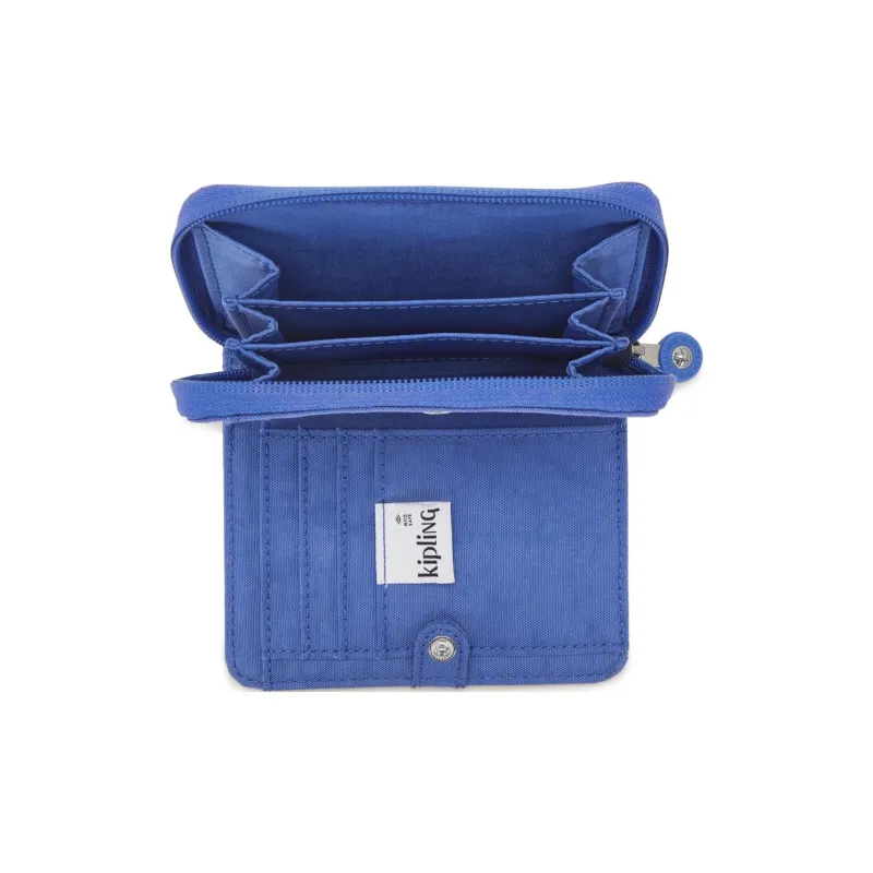 Kipling Recycled Polyamide Wallet Medium Size Women's Havana Blue-3