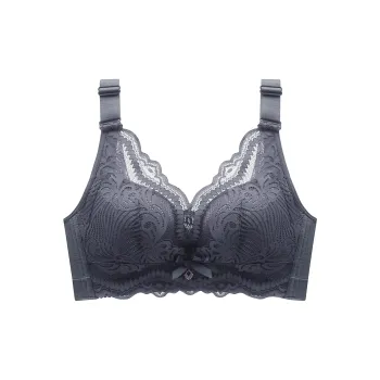 Flowers In Water Bra Women's Purple Gray