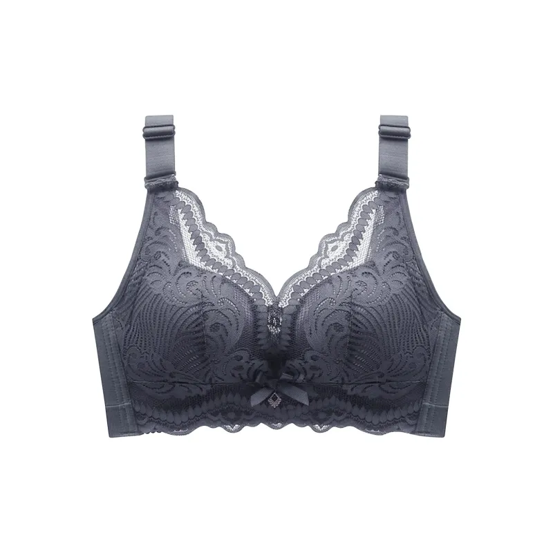 Flowers In Water Bra Women's Purple Gray-0